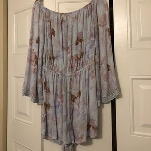 XS blue floral romper from Target